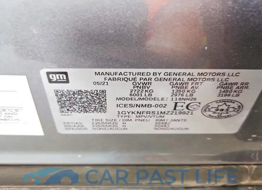 1GYKNFRS1MZ219921# 14
