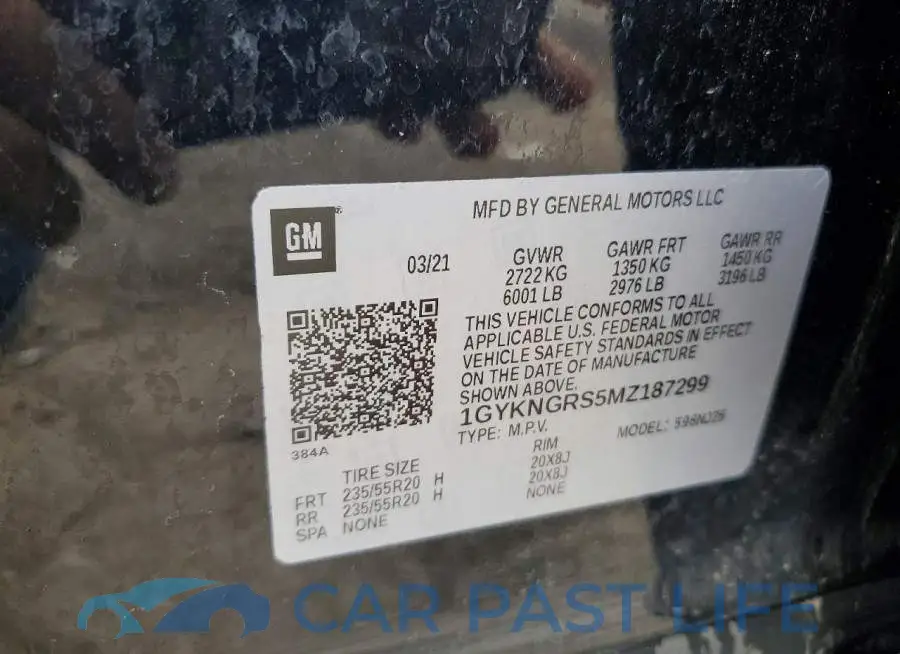 1GYKNGRS5MZ187299# 13