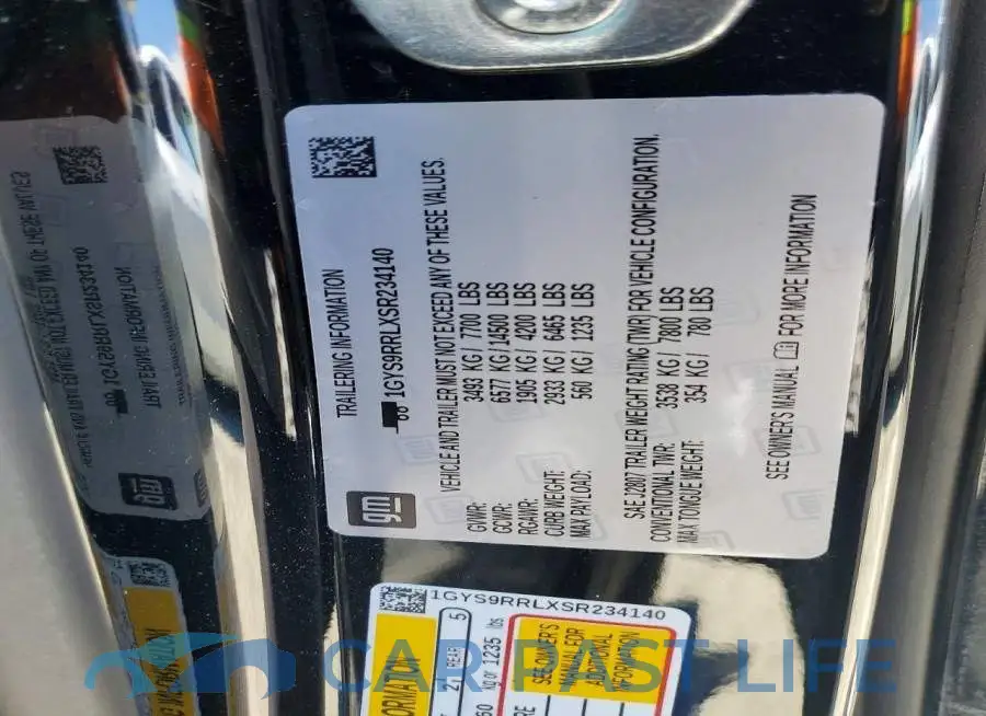 1GYS9RRLXSR234140# 12
