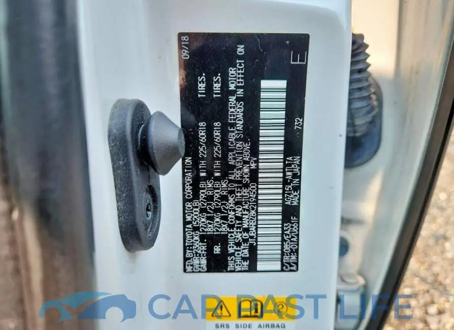 JTJBARBZ8K2194500# 13