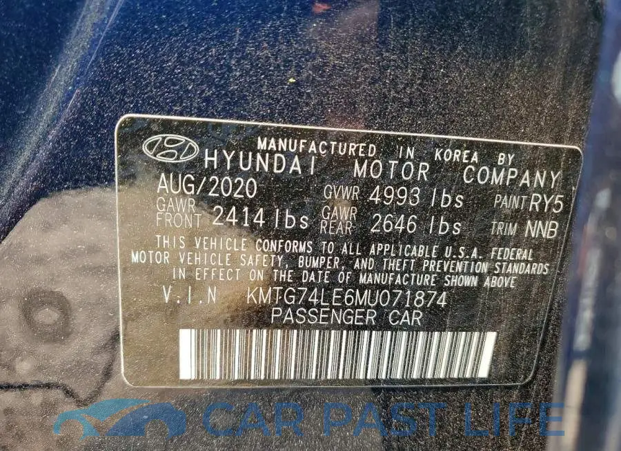 KMTG74LE6MU071874# 13