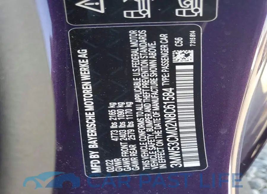 3MW53CM02N8C61584# 12
