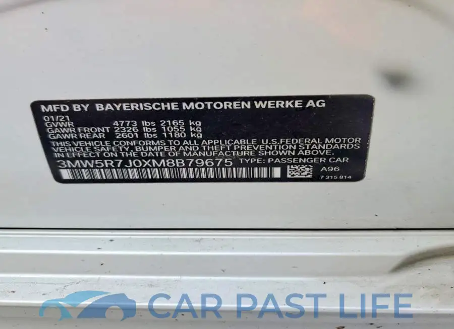 3MW5R7J0XM8B79675# 12