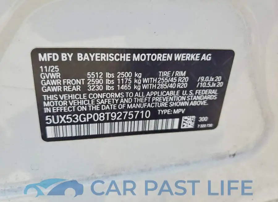 5UX53GP08T9275710# 13