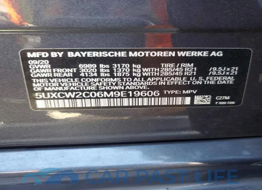 5UXCW2C06M9E19606# 13