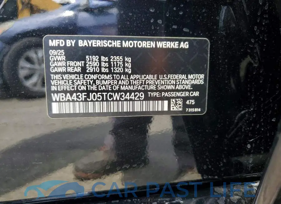 WBA43FJ05TCW34429# 12