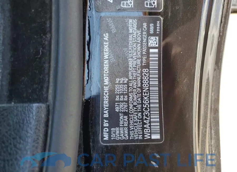 WBA4Z3C56KEN88828# 12
