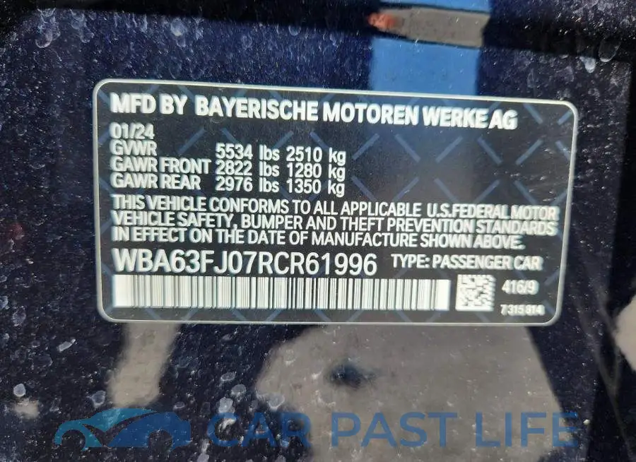 WBA63FJ07RCR61996# 12