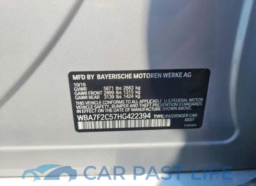 WBA7F2C57HG422394# 12
