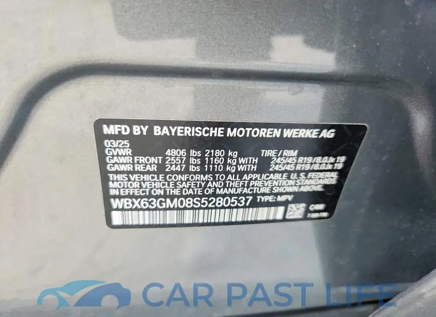WBX63GM08S5280537# 12