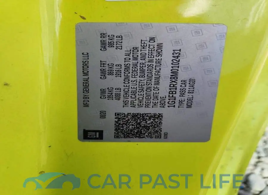 1G1FB1RX8M0102431# 12