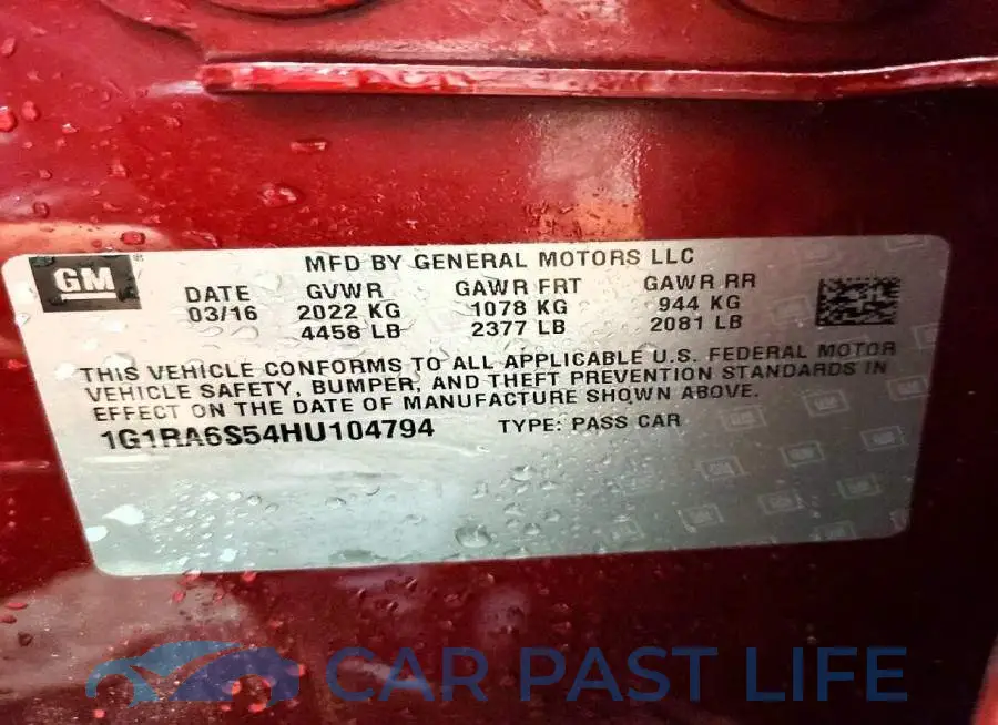 1G1RA6S54HU104794# 12