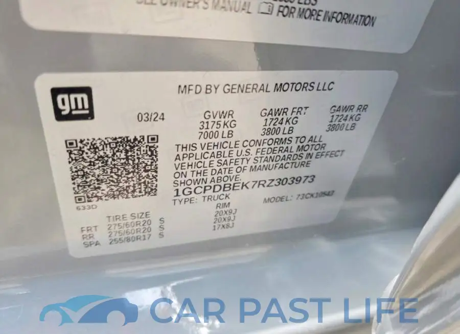 1GCPDBEK7RZ303973# 12