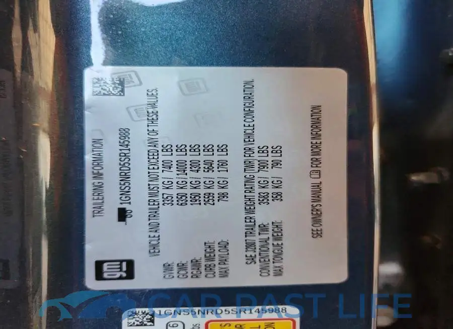 1GNS5NRD5SR145988# 13