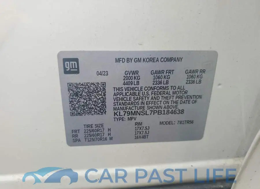 KL79MNSL7PB184638# 13