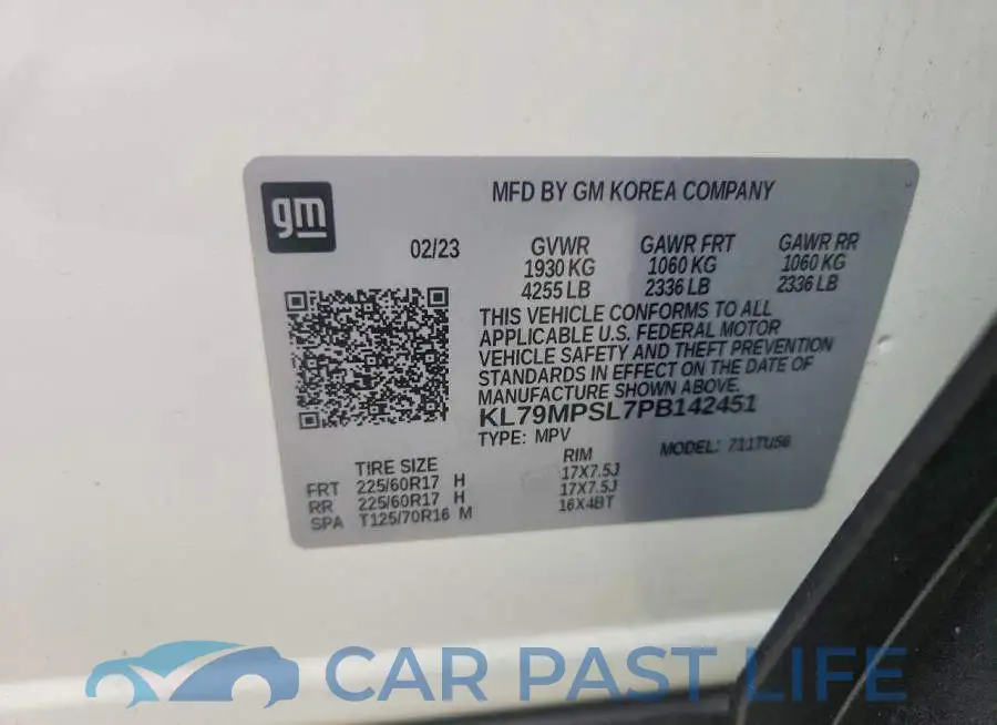 KL79MPSL7PB142451# 13