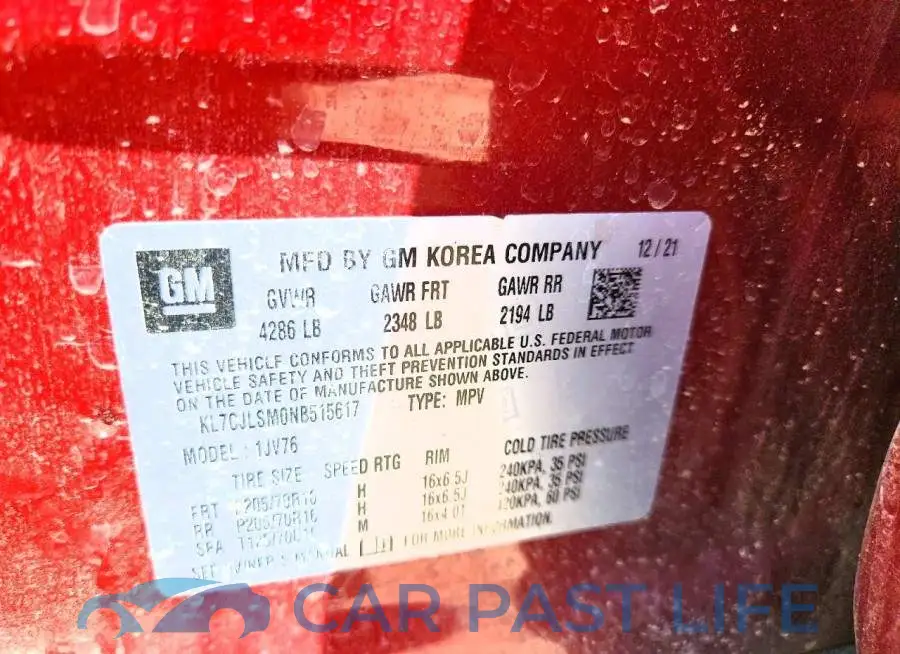 KL7CJLSM0NB515617# 13