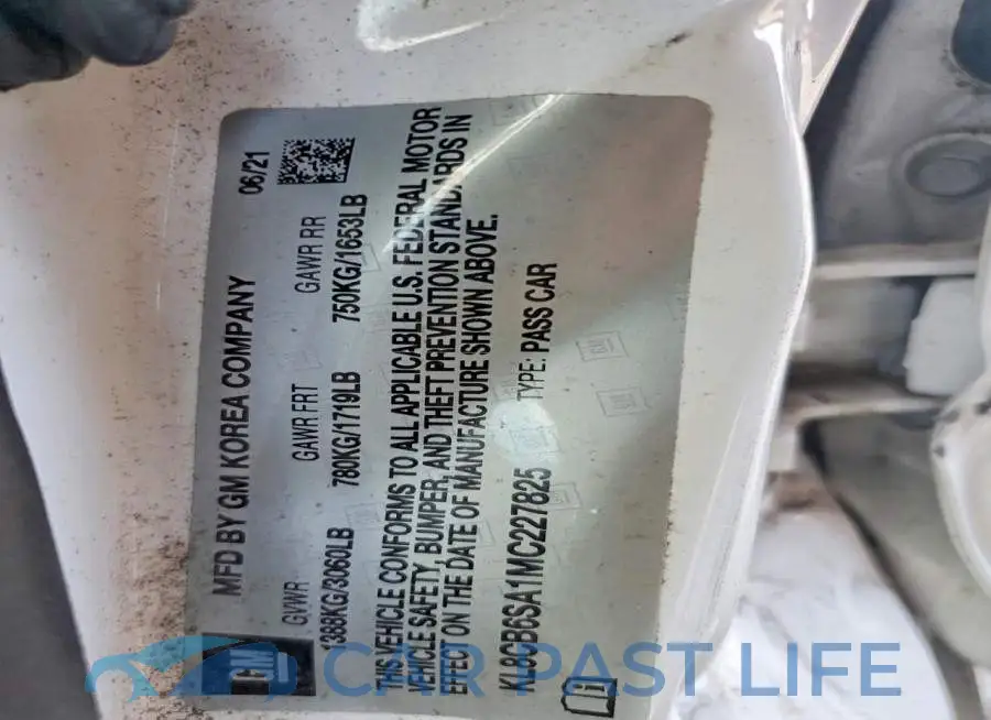 KL8CB6SA1MC227825# 12