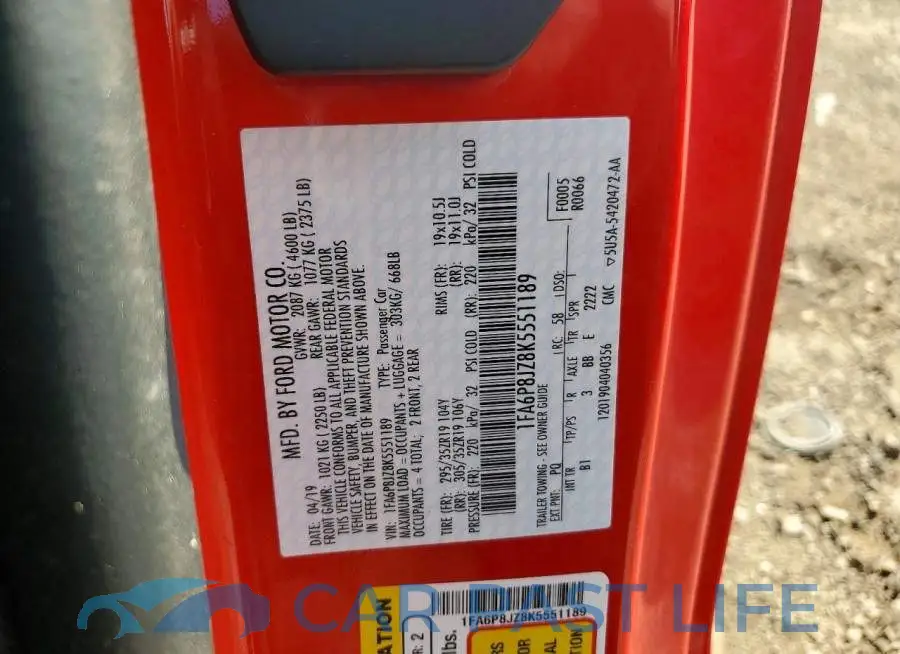 1FA6P8JZ8K5551189# 13