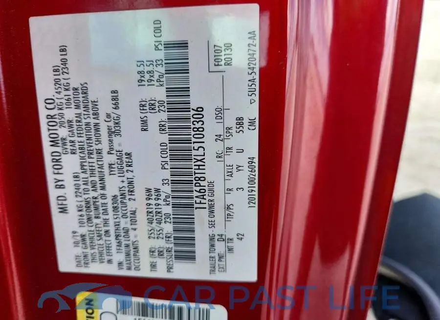 1FA6P8THXL5108306# 12