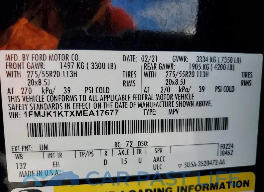 1FMJK1KTXMEA17677# 13