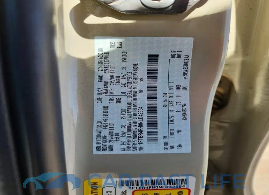 1FTER4FH0NLD42554# 12