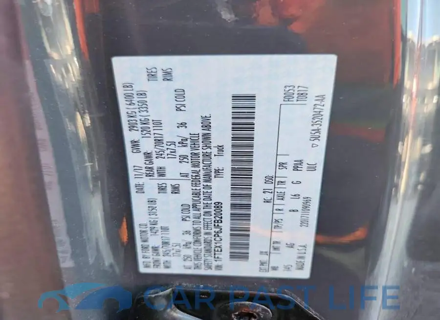 1FTEX1CP6JFB20089# 12