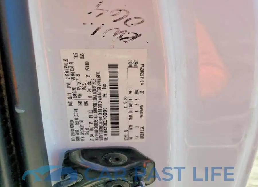 1FTEX1EBXJKD60609# 12