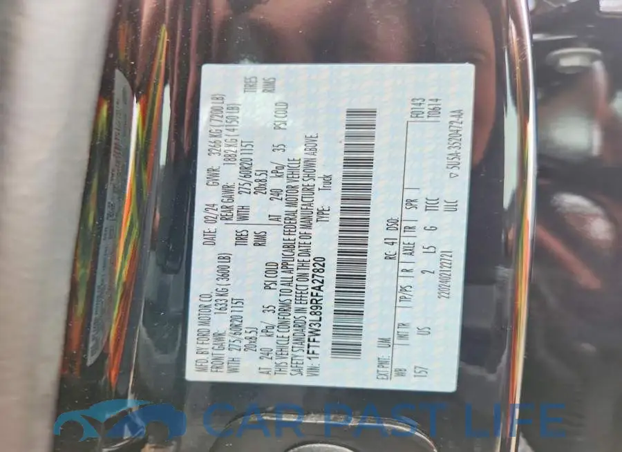 1FTFW3L89RFA27820# 12