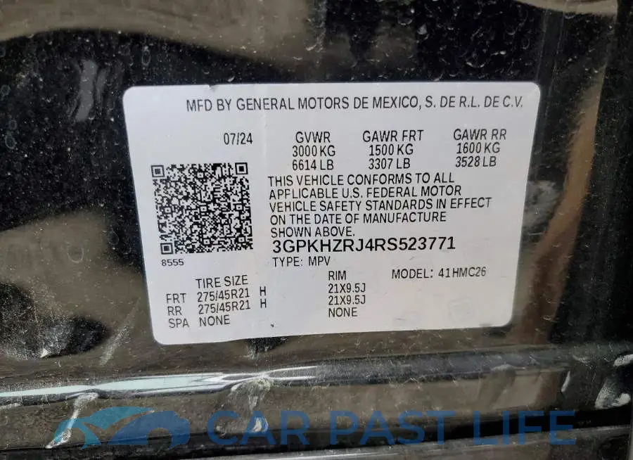 3GPKHZRJ4RS523771# 13