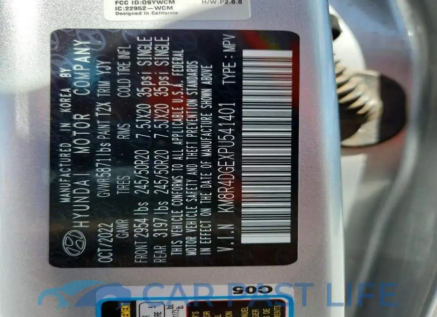 KM8R4DGEXPU541401# 13