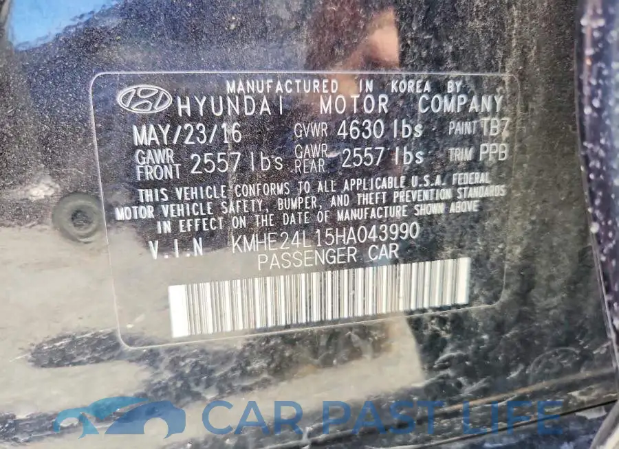 KMHE24L15HA043990# 12