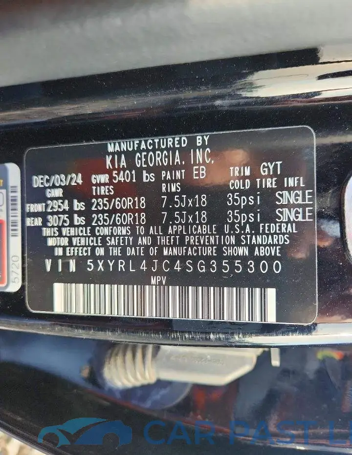 5XYRL4JC4SG355300# 13