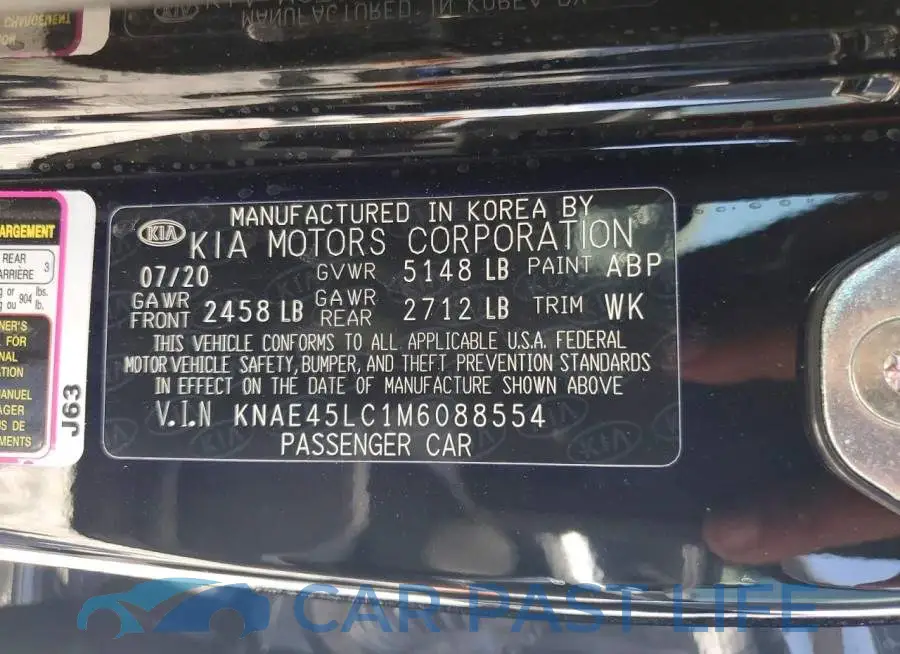 KNAE45LC1M6088554# 12