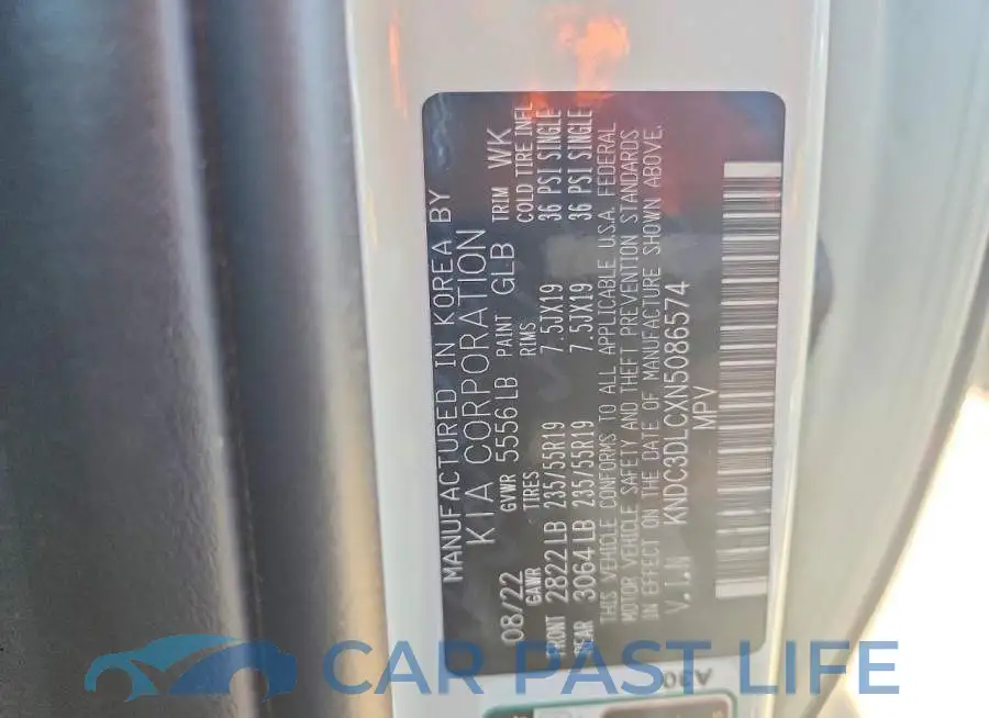 KNDC3DLCXN5086574# 12