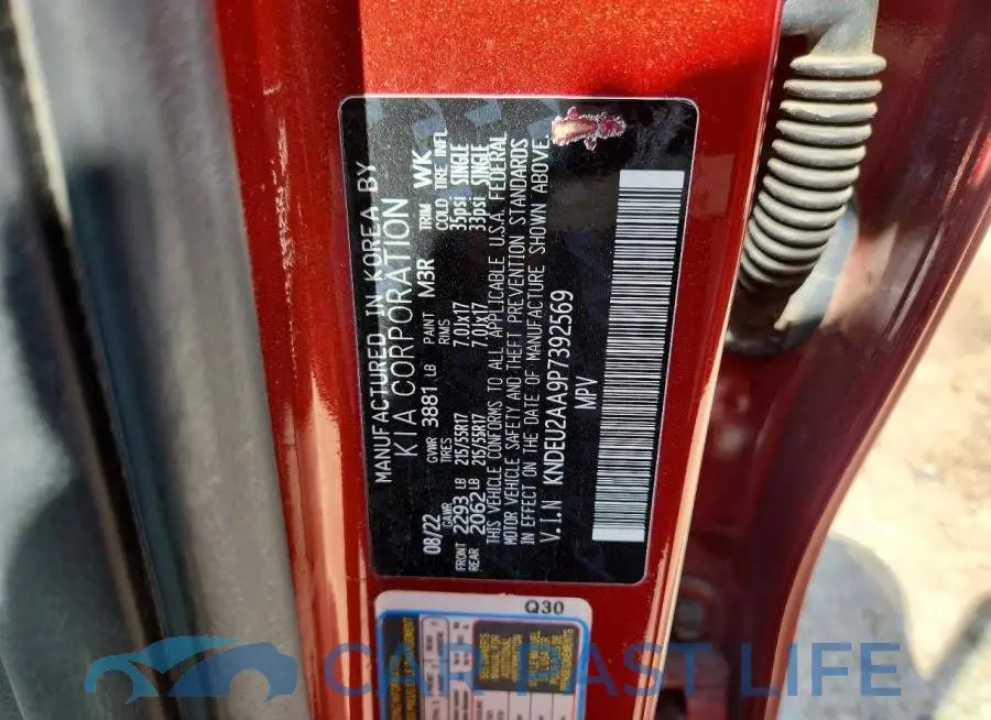 KNDEU2AA9P7392569# 14