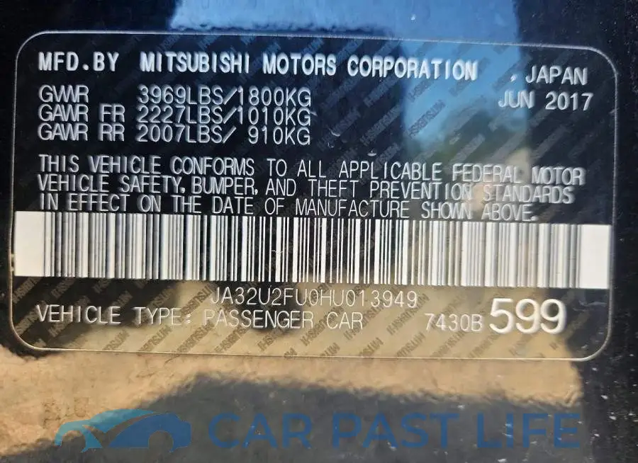 JA32U2FU0HU013949# 12