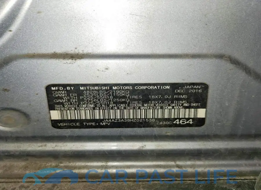 JA4AZ3A38HZ021538# 13