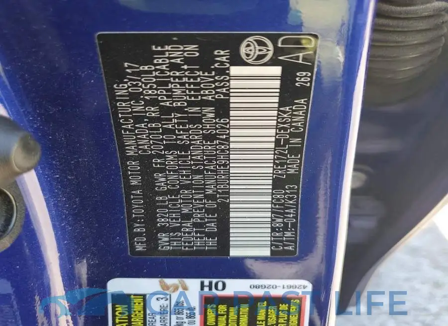 2T1BURHE9HC874026# 12