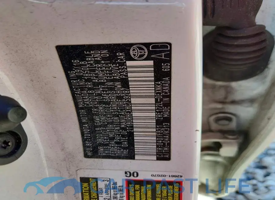 2T1BURHEXHC759287# 12