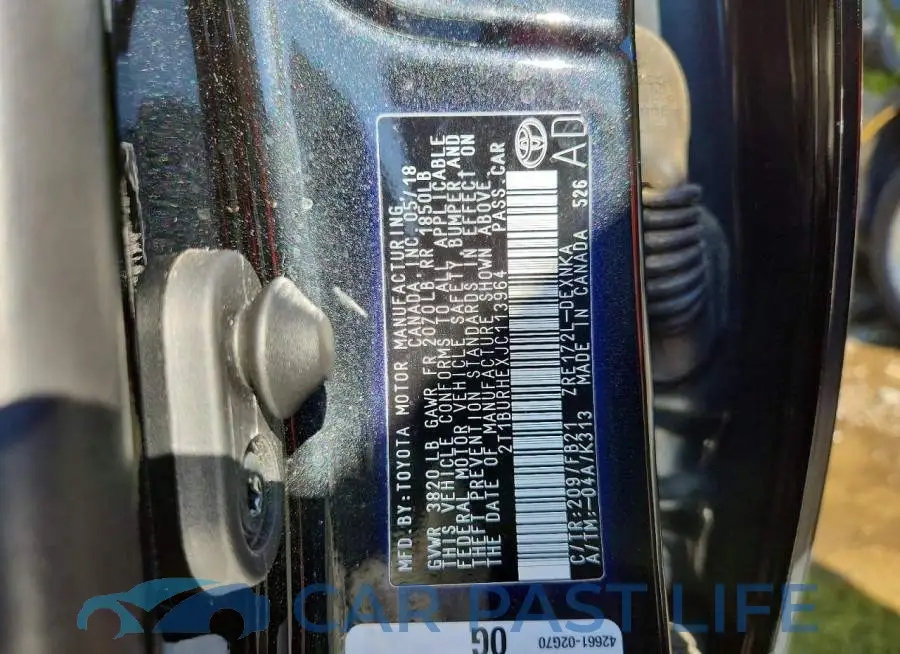 2T1BURHEXJC113964# 12