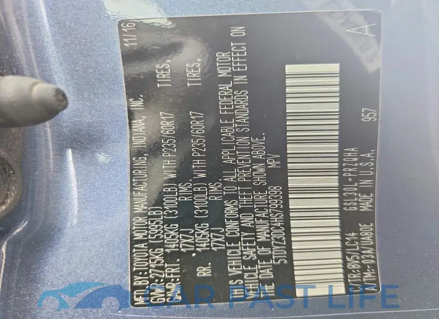 5TDYZ3DC4HS799398# 13