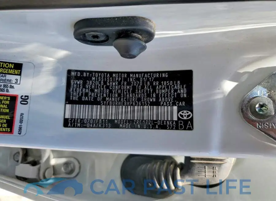 5YFBURHE8HP636152# 13