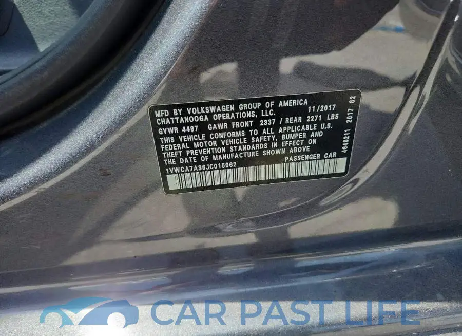 1VWCA7A36JC015062# 12