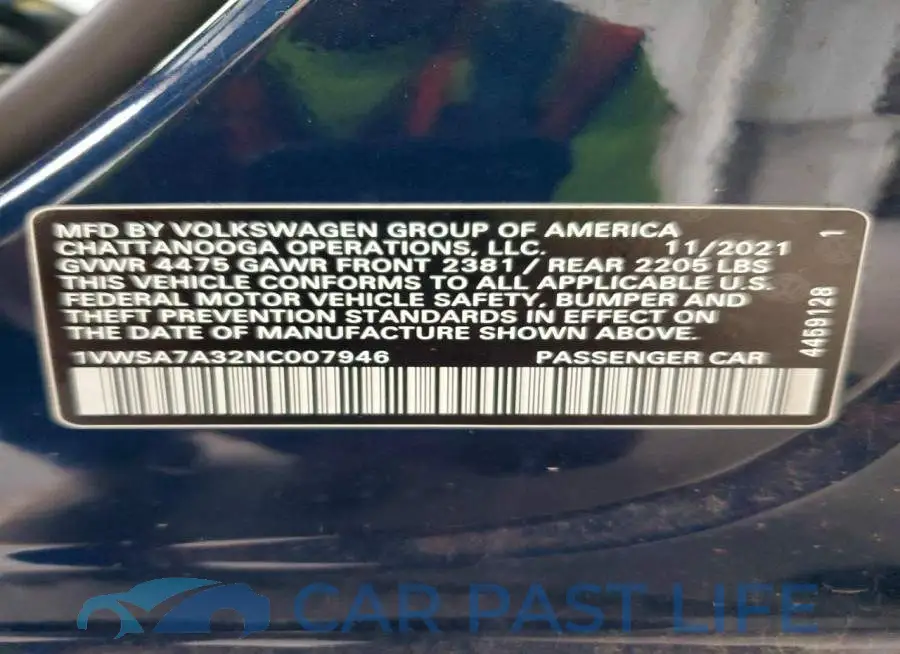 1VWSA7A32NC007946# 13