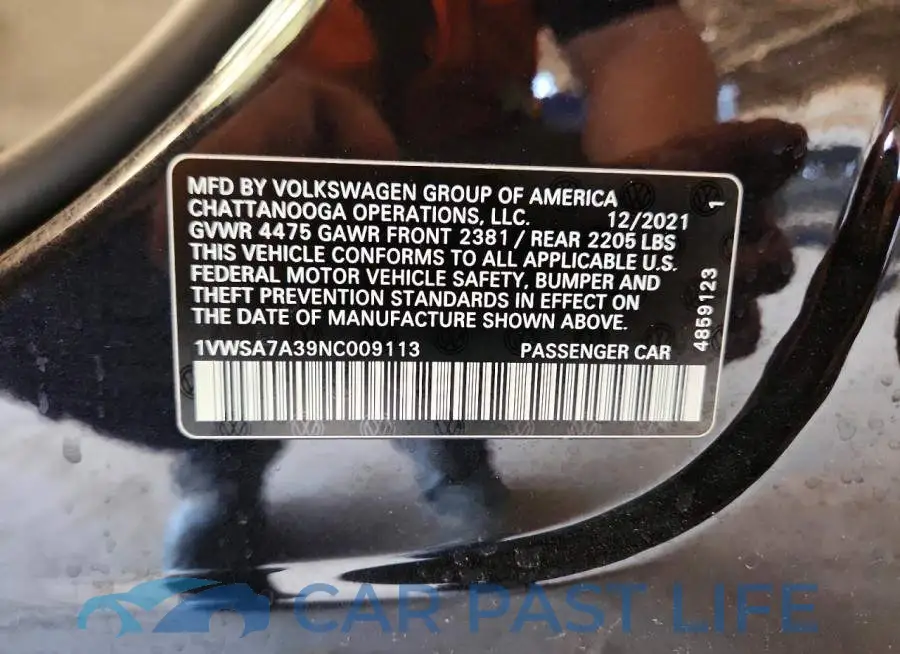 1VWSA7A39NC009113# 13