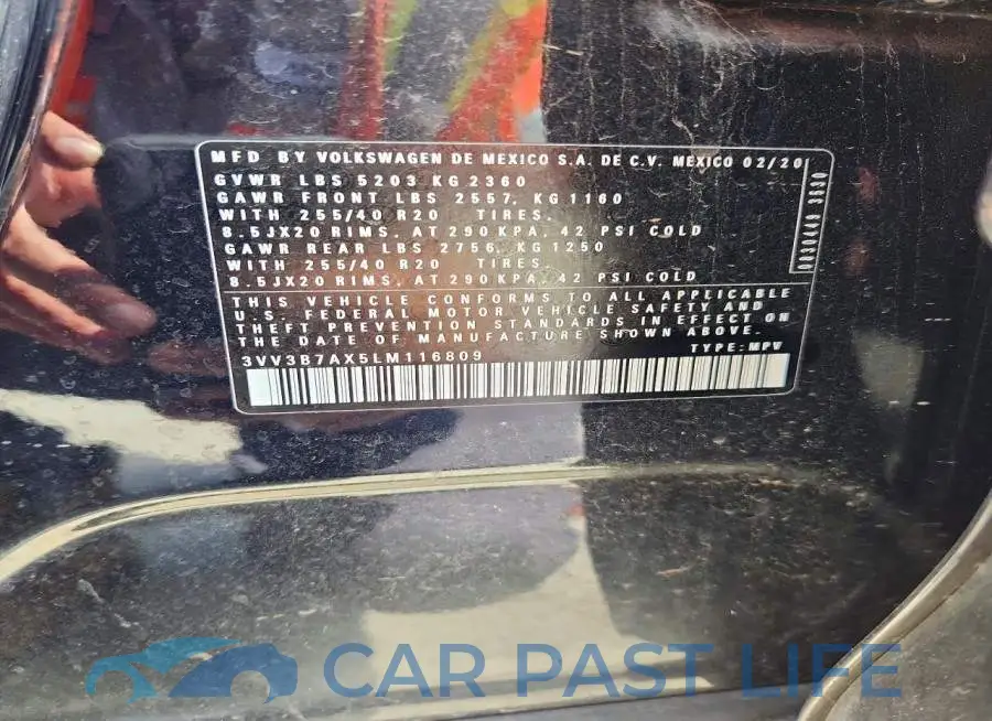 3VV3B7AX5LM116809# 13