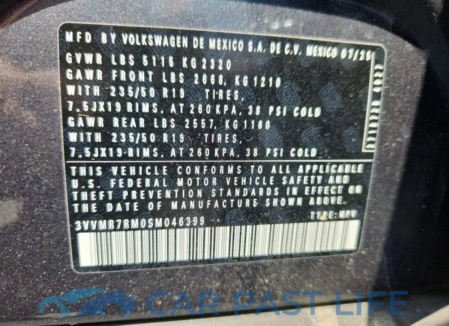 3VVMR7RM0SM046399# 13