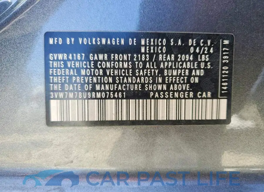 3VW7M7BU9RM075461# 13