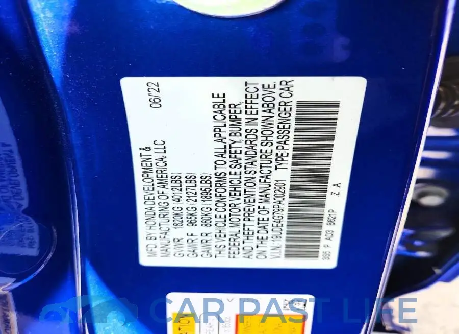 19UDE4G79PA002901# 12
